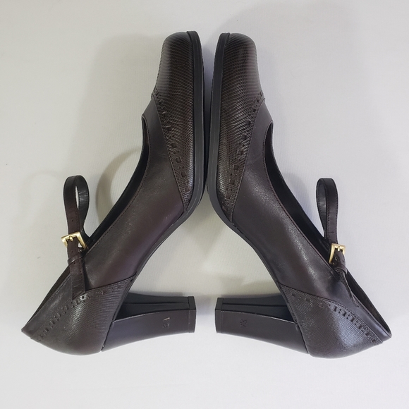 Etienne Aigner 8.5 M Nadine Dark Brown Mary Jane - Picture 4 of 10